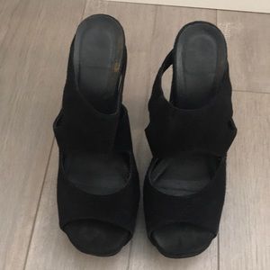 Topshop Layla Black Platform Heels - Size 37